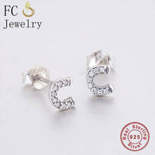 FC Jewelry-pendientes de plata de primera ley y Circonia cúbica para mujer, aretes pequeños, plata esterlina 100%, Circonia cúbica, Zirconia, circonita, zirconita, forma geométrica, 925 2024 - compra barato