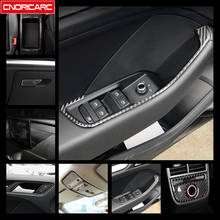 Carbon Fiber Door Handle Decal Strips For Audi A3 8V 2013-2018 Center Console Gear Shift Navigation Frame Decorative Cover Trim 2024 - buy cheap