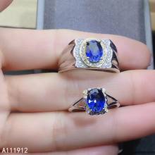 KJJEAXCMY Fine Jewelry Natural Sapphire 925 Sterling Silver New Gemstone Men Women Ring Couple Suit Support Test Popular 2024 - buy cheap