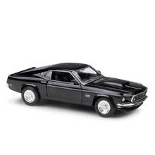 WELLY 1:24 1969 Ford Mustang BOSS 429 Simulation Alloy Car Model Crafts Decoration Toy Boys Gift Free Shipping Collection 2024 - buy cheap