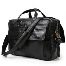 Luuventilador bolsa masculina de couro genuíno, bolsa executiva para laptop mensageiro bolsa de mão de grande capacidade para viagem 2024 - compre barato
