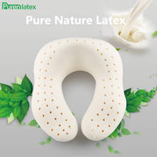 PurenLatex U Shape Travel Pillow Neck Protect Cervical Spine Thailand Pure Nature Latex Orthopedic Head Pillow Office Train 2024 - buy cheap