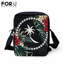 FORUDESIGNS-bolso cruzado pequeño de viaje para mujer, Pohnpei, diseño polinesiano de Color hibisco, bandolera de diario 2024 - compra barato