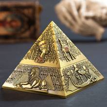 Европейский Египет Фараон металлическая Пирамида креативный пепельница клуб отель КТВ домашнего интерьера креативное практичное украшение 2024 - купить недорого