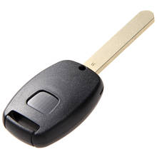 Пульт дистанционного управления с 3 кнопками, брелок без ключа, чехол для ключа, необрезанное лезвие для HONDA Accord Pilot Civic, автомобильные чехлы 2024 - купить недорого