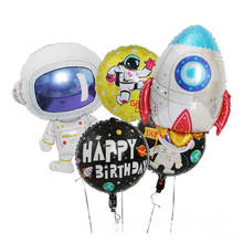 Balão de astronauta para festa, balão metalizado para decoração de festa, festa de aniversário de meninos, globos, chá de bebê 2024 - compre barato