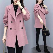 Alta qualidade coreano longo e espesso lã quente roupas femininas inverno novo casaco temperamento parka casaco solto de lã jaqueta feminina 2024 - compre barato