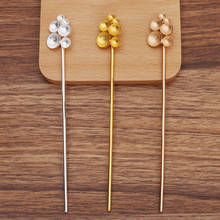 10 Pieces/Lot Vintage Hair Sticks Headwear Blank Flower Settings DIY Jewelry Making Hair Accessories For Women 2024 - buy cheap