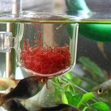 Aquarium Fish Tank Aquatic Feeder Fish Tank Supplies Glass Pot Plant Feeding Cup Holder Shrimp 1pc 2024 - купить недорого