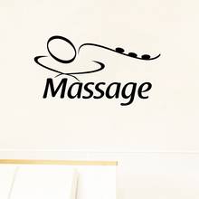 Spa massagem decalque da parede do salão de beleza adesivo cartazes decalques da parede do vinil decoração mural spa massagem janela de vidro adesivo 2024 - compre barato