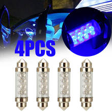 4Pcs 42mm 8LED Bulb Car C5W 239 Canbus Error Free Auto Interior Doom Lamp Car Styling Light Blue 2024 - buy cheap