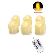 Pack of 4 Flameless LED Candles With Remote Control,Battery Operated Fake Tea Lights Moving Wick Dancing Flame Timer Candles 2024 - buy cheap