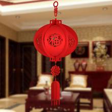 Красный китайский украшения для фонарей для китайский Новый год Китайский Весна Праздничные фонарики фонарь отмечание праздника 2024 - купить недорого