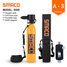 Smaco Scuba Diving Tank Equipment Mini Scuba Dive Cylinder scuba diving oxygen tank box snorkel dive tank S500 Set 2024 - buy cheap