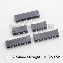 50PCS FPC / FFC 2.54mm Connector Straight Pin 180 degree 3P 4P 5P 6P 7P 8P 9P 10P 11P 12P 13P 14P 15P 2024 - buy cheap