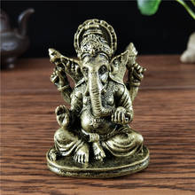 Estatua de Buda Ganesha de Color bronce, escultura de Dios, elefante indio, de resina, figuritas para decoración de jardín y hogar 2024 - compra barato