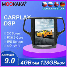 10. navegação vertical 9.0 gb do gps do carro do andróide 128 da tela de 4 polegadas para o jogador estereofônico dos multimédios do rádio do grand cherokee 2014-2019 de jeep 2024 - compre barato