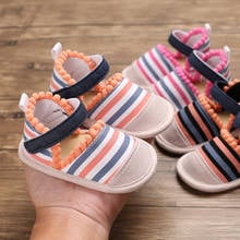 Lovely Baby Sandal Girl Flower Pattern Crib Shoes Summer Children Breathable Anti-Slip Kid Cotton Shoes 0-18M 2024 - buy cheap