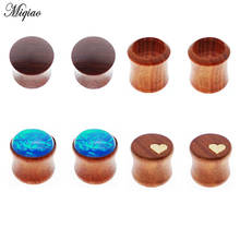 Miqiao 2 pcs Ear Plugs Wood Flesh Tunnels Saddle  Ear Gauges 8-25MM Solid Hollow Body Piercing Jewelry For Women Men 2024 - buy cheap