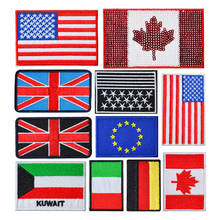Patches de bandeira americana para roupas diy, listrados, apliques em ferro, chapéus, sapatos, roupas, bordado, aplique militar 2024 - compre barato