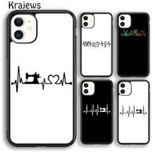 Krajews heart beats love sewing machine Phone Case Cover For iPhone 5s 6s 7 8 plus X XS XR 11 12 13 pro max Samsung S8 S9 S10 2024 - buy cheap