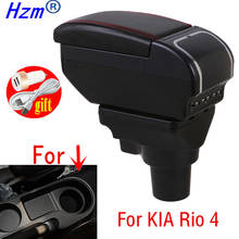 Reposabrazos para KIA Rio 4, caja de almacenamiento de consola central, Cenicero de carga USB, portavasos, accesorio de estilo de coche, 2017-2018 2024 - compra barato
