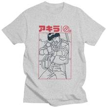 Cool Fashion Anime Akira Tshirt Men O-neck Short Sleeve Neo Tokyo T-shirt Shotaro Kaneda Casual Tee Cotton Slim Fit Tops Gift 2024 - buy cheap