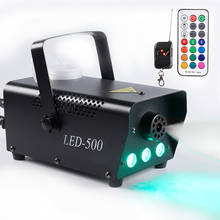 Controle remoto colorido sem fio, 500w, máquina de neblina com rgb, para dj, discoteca, festa, clube e casamento, venda imperdível 2024 - compre barato