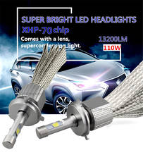 H4 2PCS Carro levou lâmpada do farol 110W 13200LM H7 XHP70 super Auto LEVOU H13 9004 HB3 HB4 H11 HIR2 D1S D3S Automóvel Luz de Nevoeiro Da Frente 2024 - compre barato