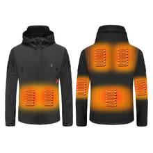 Chaqueta con capucha para hombre y mujer, chaqueta térmica con calefacción infrarroja por USB, ideal para senderismo, esquí y ciclismo, para invierno 2024 - compra barato