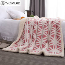 Cobertor de lã macio para inverno 160*210cm, cobertor grosso com estampa geométrica, capa de sofá, lençol e cobertor grosso 2024 - compre barato