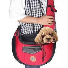 Bolsa para carregar animais de estimação, sacola ajustável atualizada para carregar cachorros e gatos pequenos, respirável e prática de viagem 2024 - compre barato
