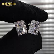 Jewepisode 925 Sterling Silver Female Simulate Moissanite Diamond Stud Earrings Wedding Jewelry White Stone Earrings for Women 2024 - buy cheap