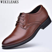 Oxford Shoes for Mens Dress Boots Coiffeur Designer Men Shoes Leather Business Brown Dress Classic Shoes Men Formal Ayakkabi 2024 - buy cheap