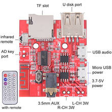 Placa receptora de Audio Bluetooth, tarjeta de sonido USB, amplificador 3Wx2, compatible con disco U 2024 - compra barato