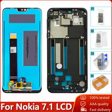 5.84" Original Display For Nokia 7.1 LCD Touch Screen Digitizer Assembly Replacement Free Tools For Nokia 7.1 LCD Middle Frame 2024 - buy cheap