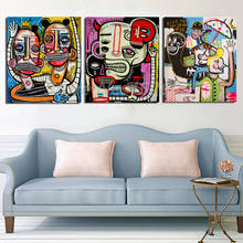 Joachimes Graffiti Street Art Funny Familie Canvas Painting Poster Abstract Print Decorative Picture For Living Room Home Decor 2024 - buy cheap