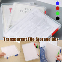 Caja de almacenamiento transparente A4, caja de plástico transparente para documentos, relleno de papel, caja de archivos 2024 - compra barato