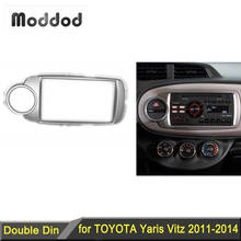 Fascia de Radio de doble Din para Toyota Yaris Vitz 2011 + Panel para estéreo y DVD, Kit de instalación de embellecedor de Marco facial 2024 - compra barato