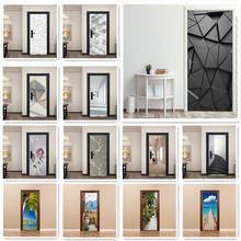 Adesivo de design moderno da vida à porta, adesivo removível para porta de sala de estar, quarto, café, decoração interna da casa 2024 - compre barato