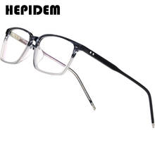 HEPIDEM-gafas cuadradas de acetato para hombre, anteojos con montura óptica para miopía, coreanas, 9118 2024 - compra barato