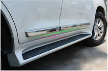 Хромированный автомобильный Стайлинг, боковая дверь, набор для отделки бампера, 2008-2018, для Toyota LC Land Cruiser 200, аксессуары 2024 - купить недорого
