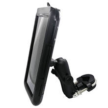 Suporte de celular para guidão de motocicleta, capa dura resistente à água tamanho interno de 160x80x10mm, adequado para a maioria dos telefones de 6.3 polegadas 2024 - compre barato