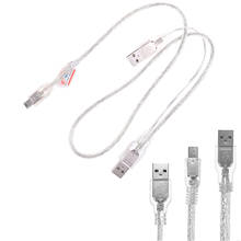 1 шт. двойной USB 2,0 «Папа-папа» Mini USB B (папа) 5-контактный кабель для передачи данных для 2,5 жесткий диск для жесткого диска 2024 - купить недорого