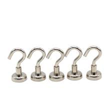 10PCS Strong Powerful Neodymium Magnet Round Hook Salvage Magnet Sea Fishing Holder Pulling Mounting Pot with Ring Hook magnet 2024 - buy cheap