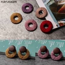 PURPLEGRAPE DIY Earrings Jewelry Material Handmade Hair Accessories Wool Circles Rings Autumn Winter Retro 8pcs 2024 - buy cheap