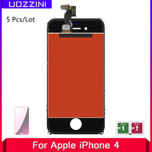 Pantalla LCD de calidad AAA para iPhone 4 de Apple, montaje de digitalizador con pantalla táctil de 4S, reemplazo con vidrio templado, 5 unids/lote 2024 - compra barato