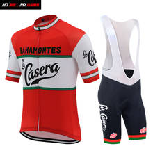 Men 2020 hot road retro cycling jersey La Casera Bahamontes team bike wear clothing biking racing jersey MTB cycling clothing 2024 - buy cheap