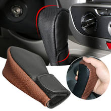 Cubierta de pomo de palanca de cambios de cuero PU para coche, cubiertas de freno de mano, funda de manga, Protector de piel, estilo de coche, Dropshi 2024 - compra barato