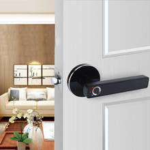 Biometric Fingerprint Home Door Lock Smart Home Automatic Security Alarm Electronic Door Lock With Emergency Key Unlock 2024 - buy cheap